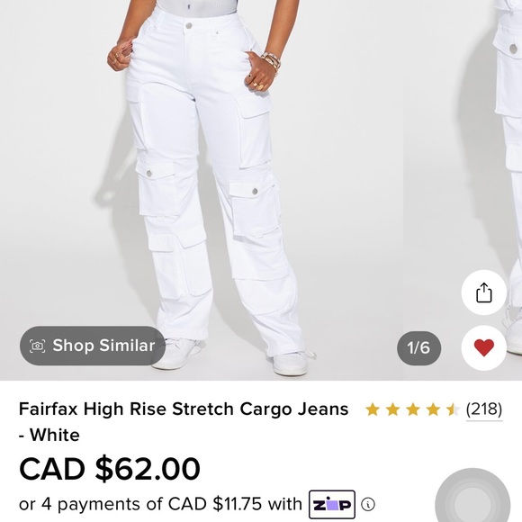 Fashion Nova Cargo Jeans - Picture 1 of 2